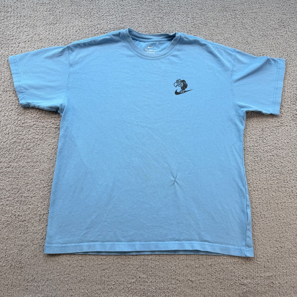Nike Mens Light Blue Desert Basketball Cactus Vulture Graphic Tee L Heavy